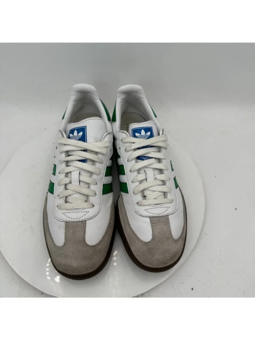 Adidas Originals Samba Men Size 9.5  IG1024 White Green Grey Casual Shoes